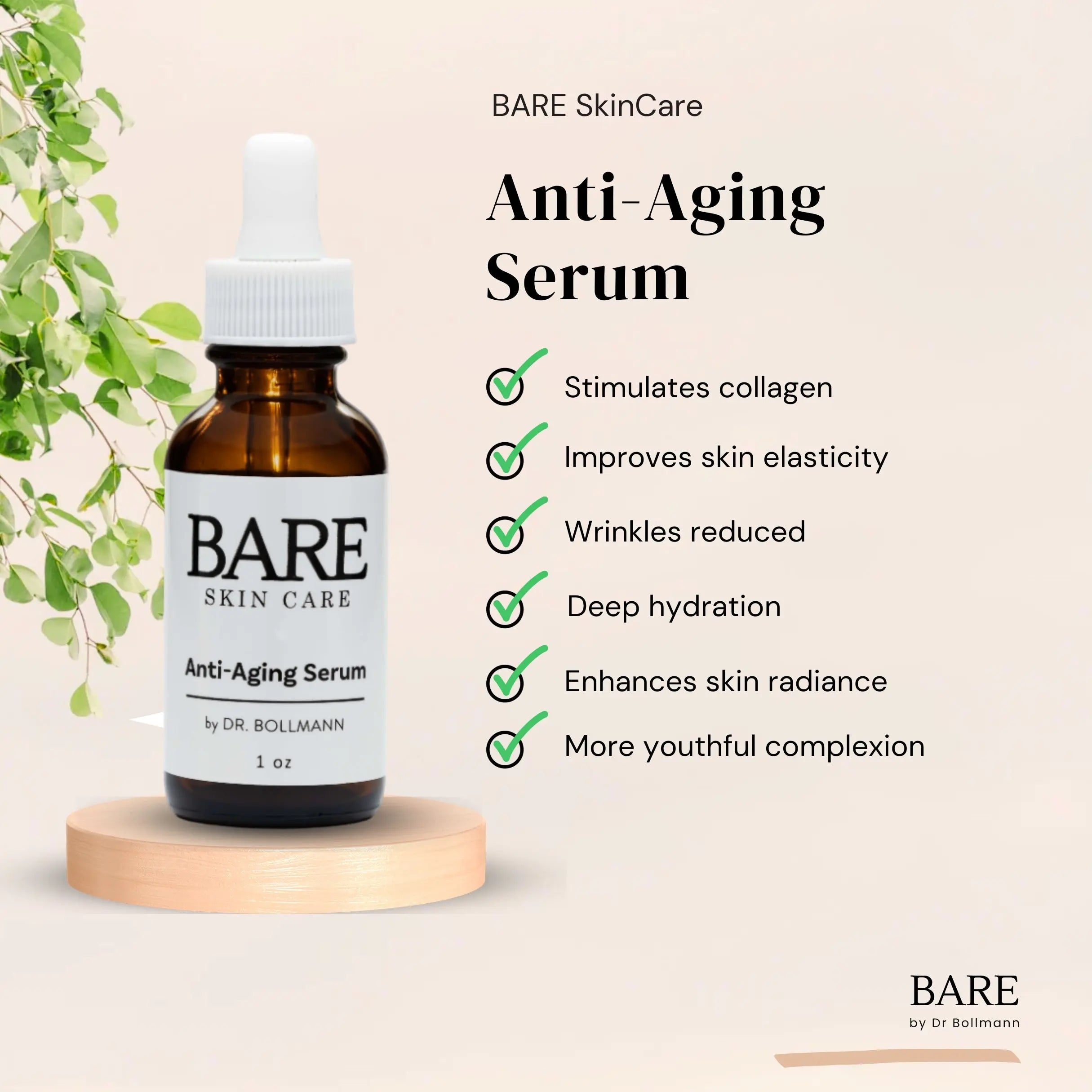 BARE SkinCare ANTI-AGING SERUM - Bare Skin Care by Dr. Bollmann